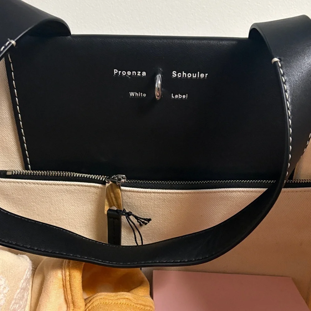 Proenza Schouler White Label Morris Large Striped Tote - Picture 7 of 16